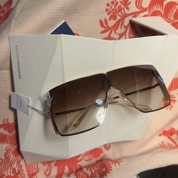 Swarovski Crystal-Embedded Sunglasses. NWT NIB - Picture 1 of 13